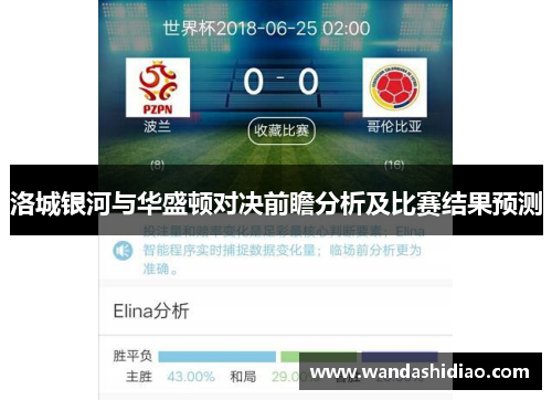 洛城银河与华盛顿对决前瞻分析及比赛结果预测